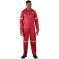 Trade Polycotton Conti Suit - Reflective Arms & Legs - Orange Tape custom branded with your logo by Print Fast Express