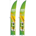 Legend 4m Sublimated Arcfin Flying Banner Skin - Set Of 2 (Excludes Hardware) - Print Fast Express