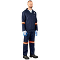 Technician 100% Cotton Conti Suit - Reflective Arms & Legs - Orange Tape custom branded with your logo by Print Fast Express
