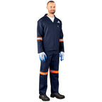 Technician 100% Cotton Conti Suit - Reflective Arms & Legs - Orange Tape custom branded with your logo by Print Fast Express