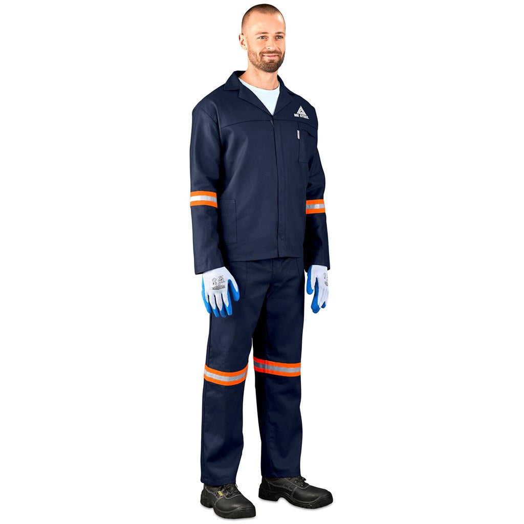 Technician 100% Cotton Conti Suit - Reflective Arms & Legs - Orange Tape custom branded with your logo by Print Fast Express