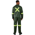 Acid Resistant Polycotton Conti Suit - Reflective Arm, Legs & Back - Yellow Tape - Print Fast Express