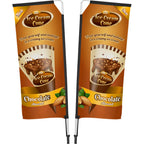 Legend 2M Sublimated Telescopic Double-Sided Flying Banner - 1 complete unit - Print Fast Express