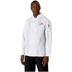 Unisex Long Sleeve Zest Chef Jacket custom branded with your logo by Print Fast Express