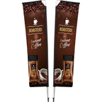 Legend 3M Sublimated Telescopic Double-Sided Flying Banner - 1 complete unit - Print Fast Express