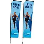 Legend 3m Telescopic Flying Banner (Set of 2) custom branded with your logo by Print Fast Express