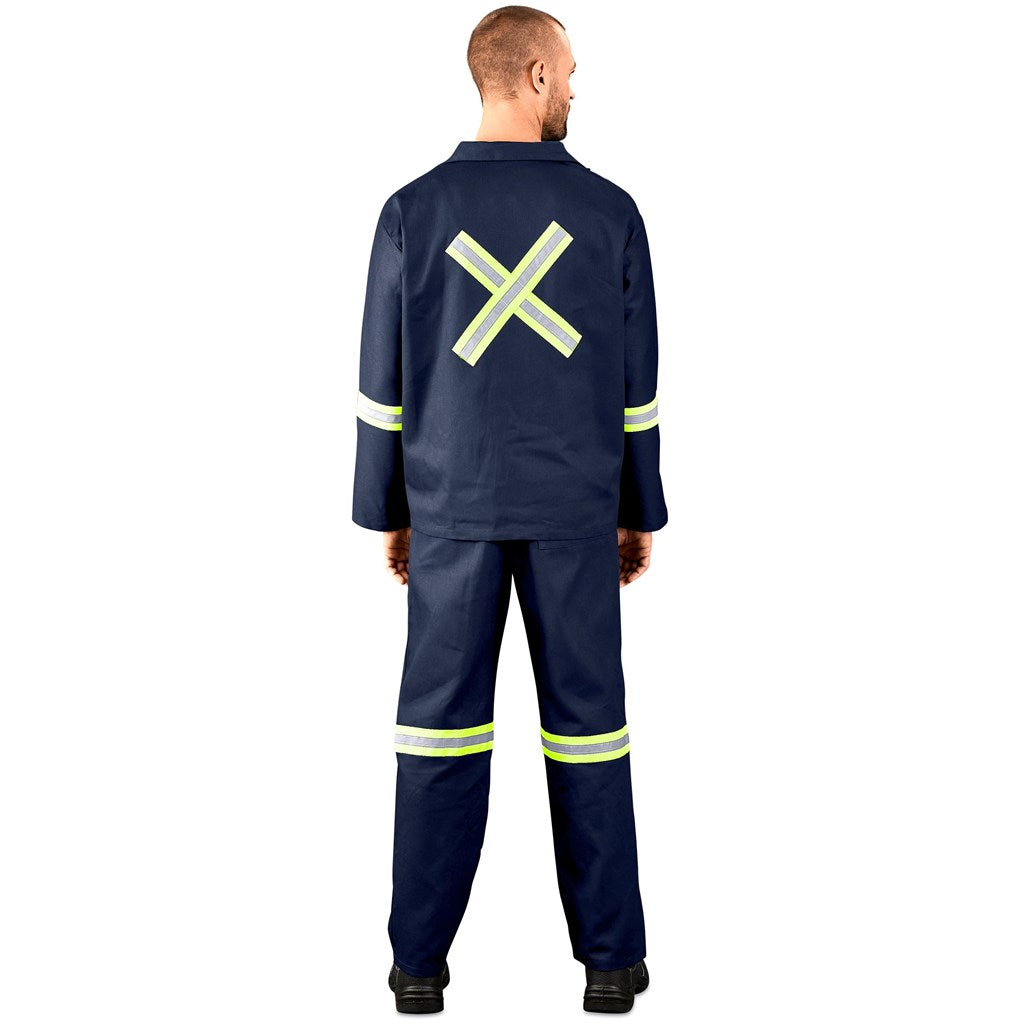 Technician 100% Cotton Conti Suit - Reflective Arms, Legs & Back - Yellow Tape - Print Fast Express