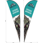 Legend 4m Sublimated Sharkfin Double-Sided Flying Banner Skin (Excludes Hardware) - Print Fast Express