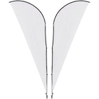 Legend 2M Sublimated Sharkfin Double-Sided Flying Banner - 1 complete unit — Print Fast Express