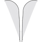Legend 4M Sublimated Sharkfin Double-Sided Flying Banner - 1 complete unit — Print Fast Express