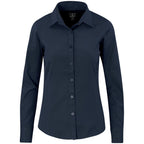 Ladies Long Sleeve Sycamore Shirt in Navy — Print Fast Express