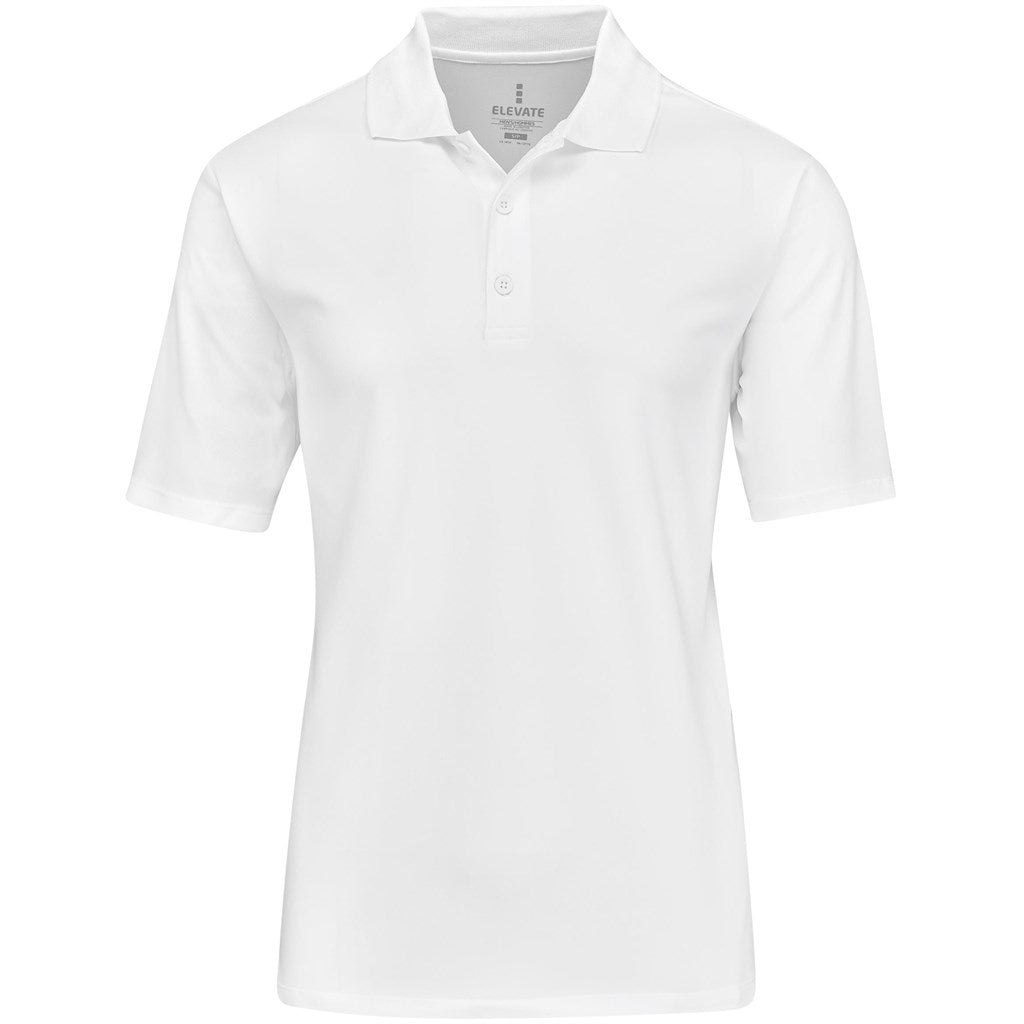 Mens Edge Golf Shirt in White — Print Fast Express