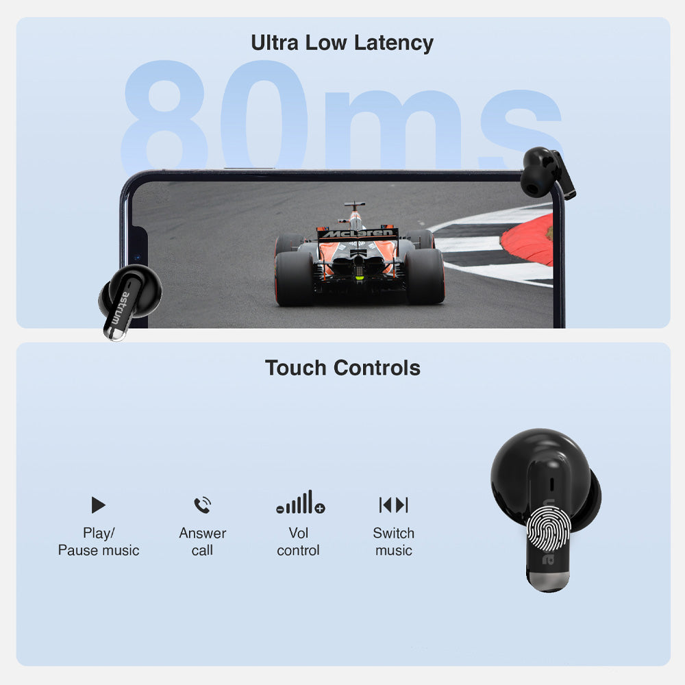 ET310 TWS True Wireless In-Ear Earbuds Bluetooth V5.3 - Black