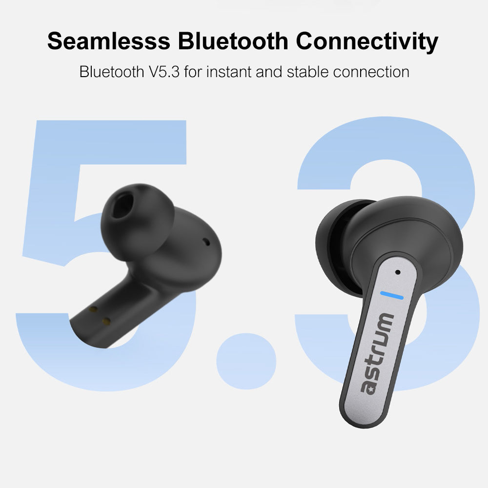 ET360 True Wireless Bluetooth Earbuds - Black