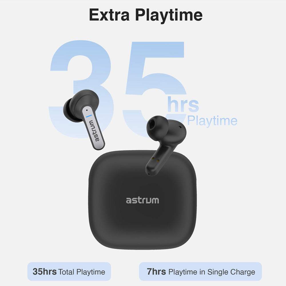 ET360 True Wireless Bluetooth Earbuds - Black
