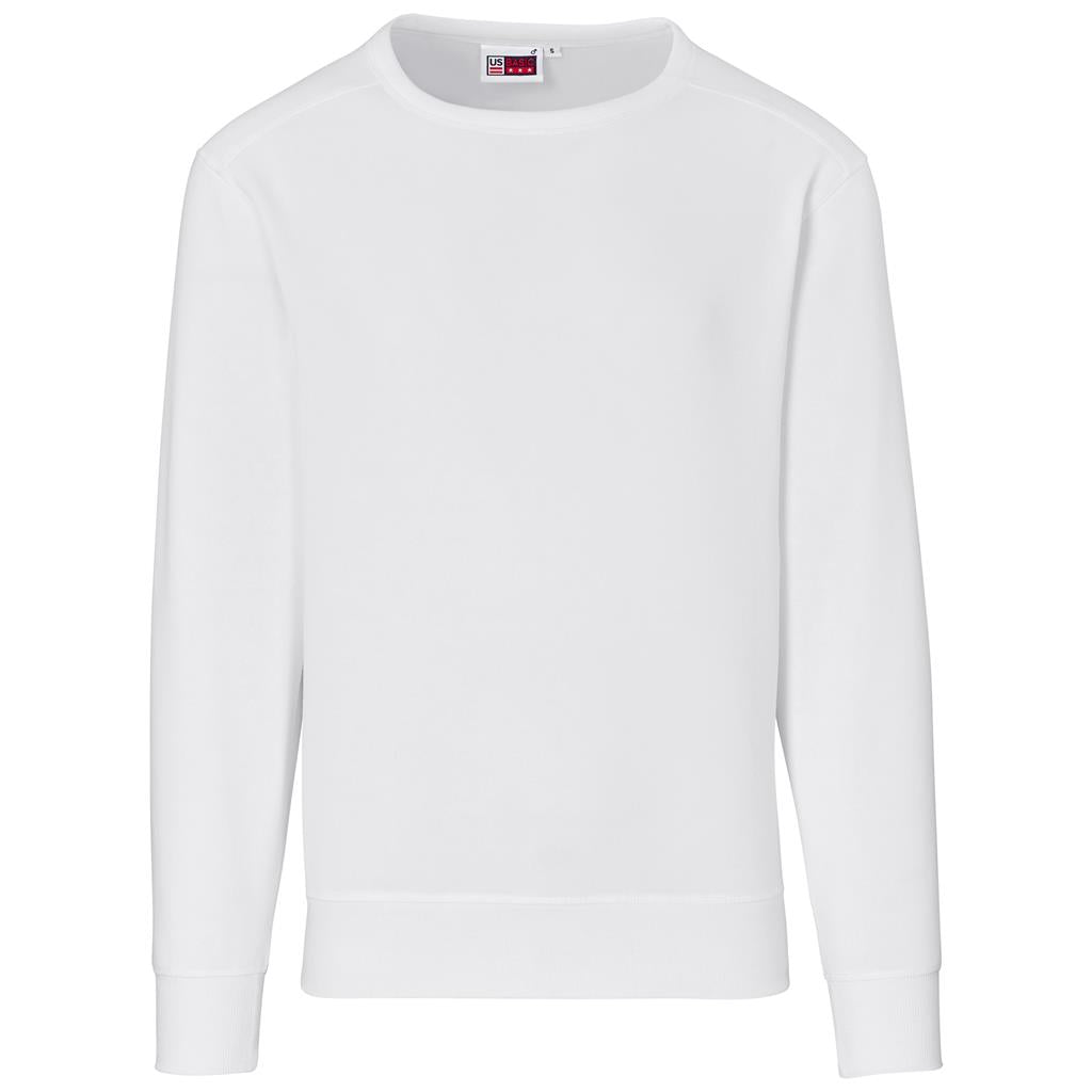Mens Quinn Crew Neck Sweater in White — Print Fast Express