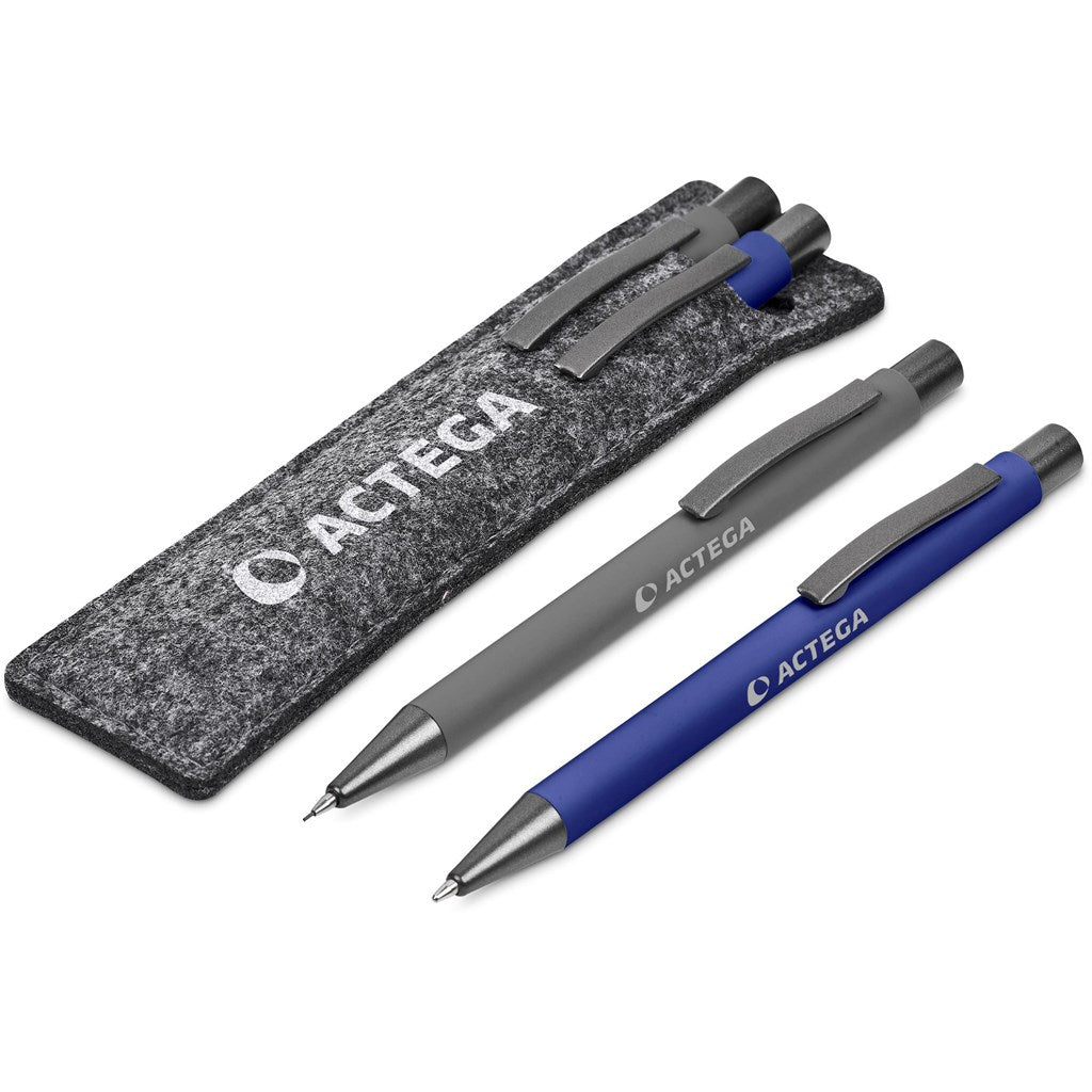 Omaha Ball Pen & Pencil Set in Blue — Print Fast Express