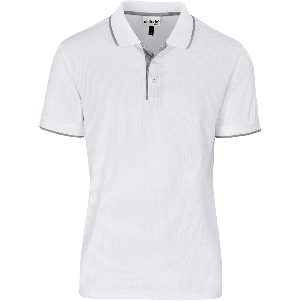 Mens Orion Golf Shirt in White — Print Fast Express
