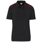 Mens Aerogrid Golf Shirt in Black Red — Print Fast Express