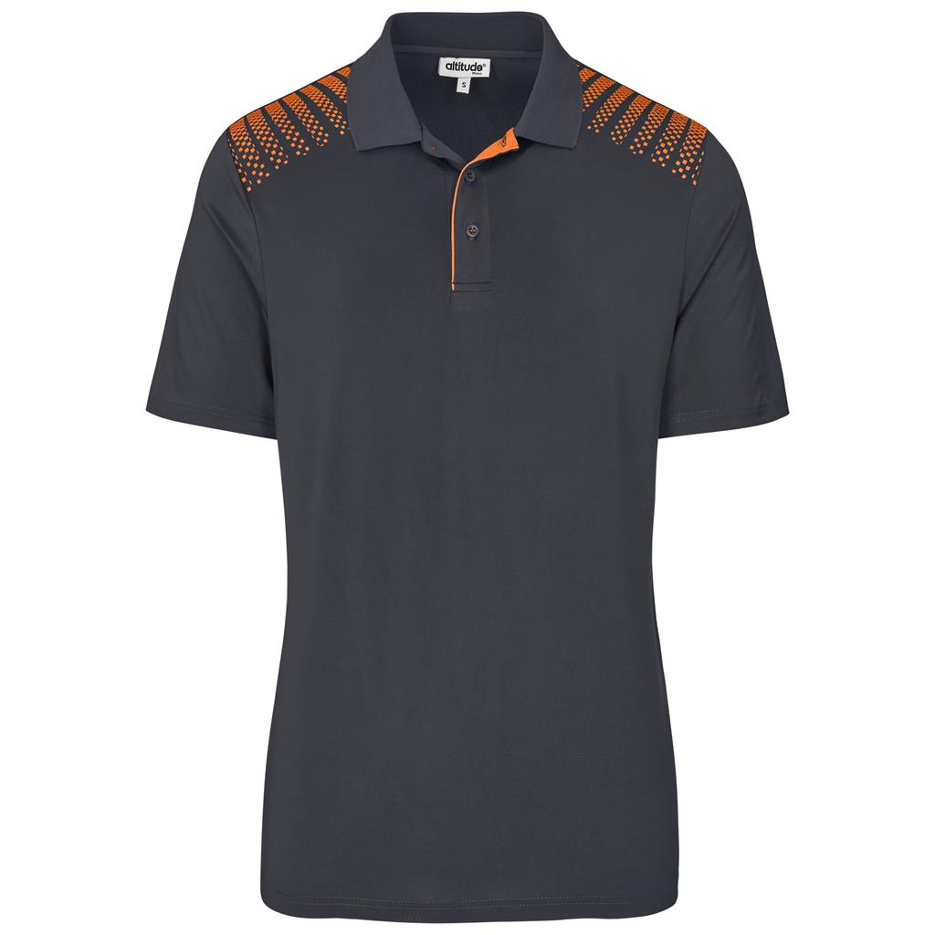 Mens Aerogrid Golf Shirt in Orange — Print Fast Express