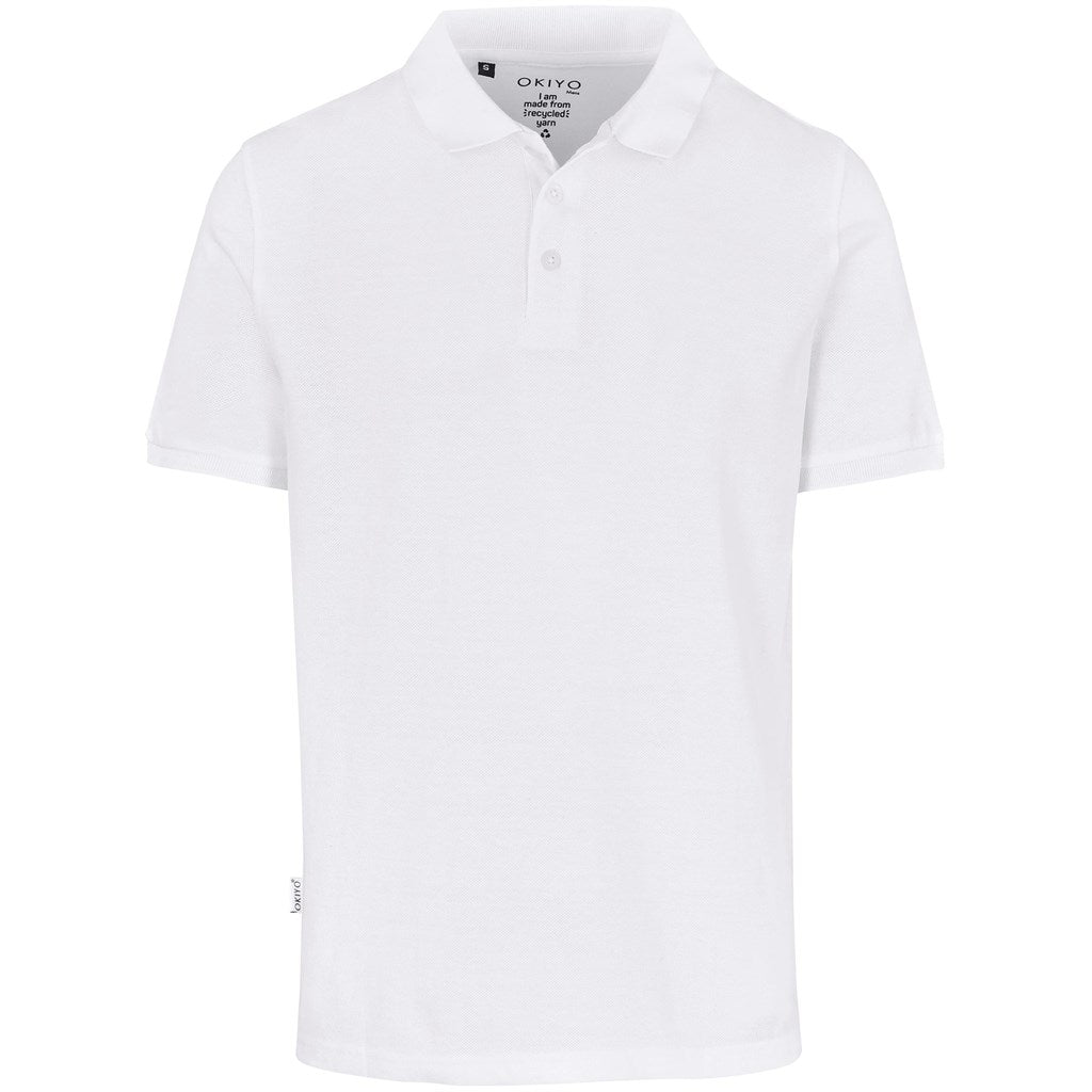 Mens Okiyo Tenyo Eco Golf Shirt in White — Print Fast Express