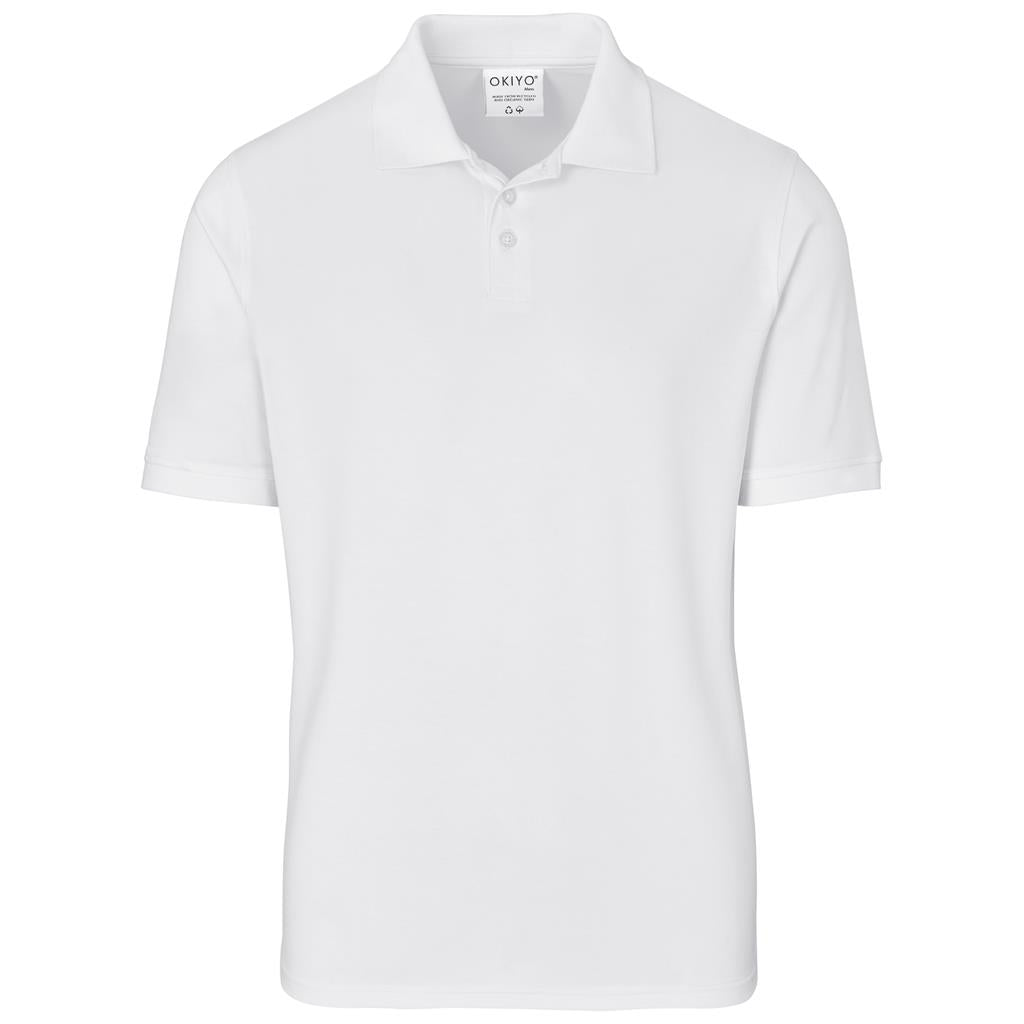 Mens Okiyo Shizen Eco Golf Shirt in White — Print Fast Express