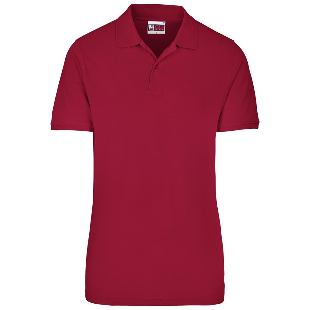 Mens Houston Stretch Golf Shirt in Red — Print Fast Express