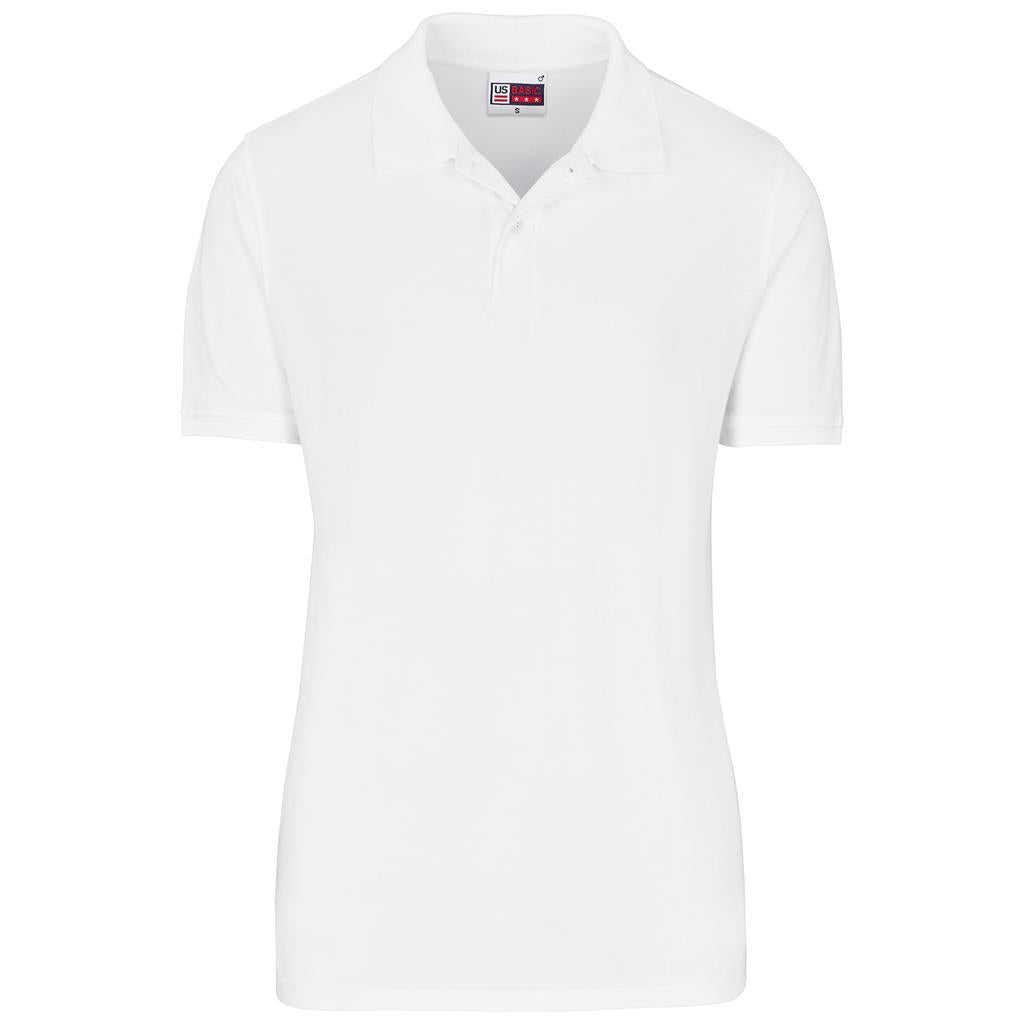 Mens Houston Stretch Golf Shirt in White — Print Fast Express