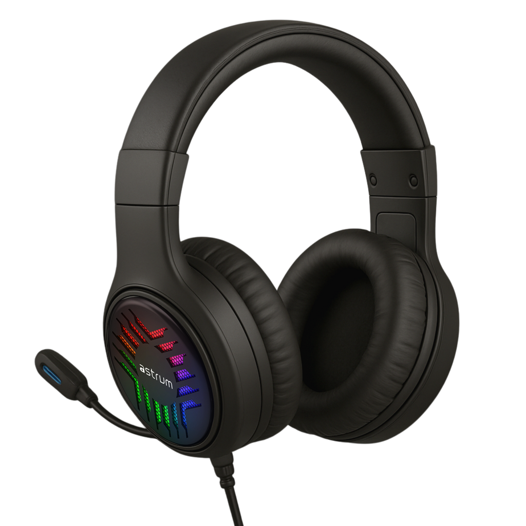USB Wired Gaming Headset - 7.1 Surround Sound, RGB, Boom Mic - HG200