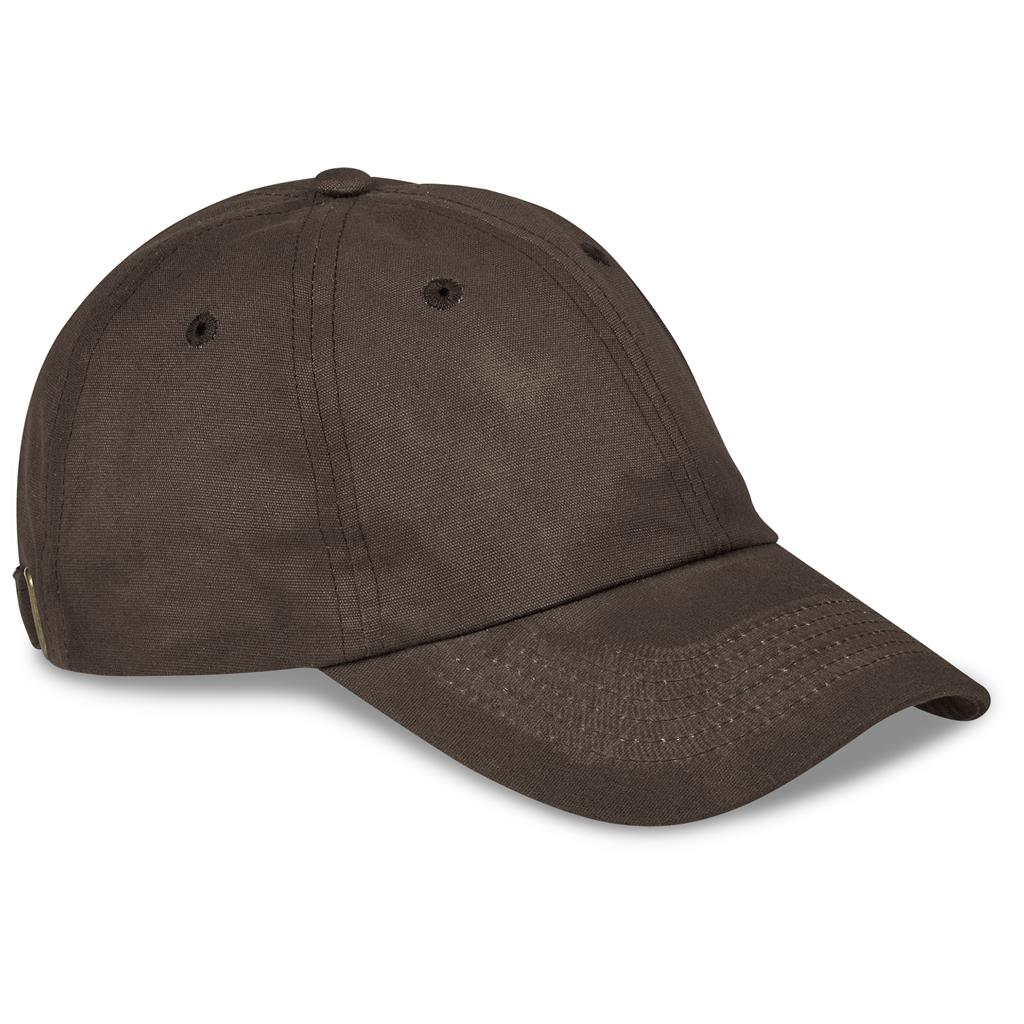 Sondela 6 Panel Oilskin cap in Brown — Print Fast Express
