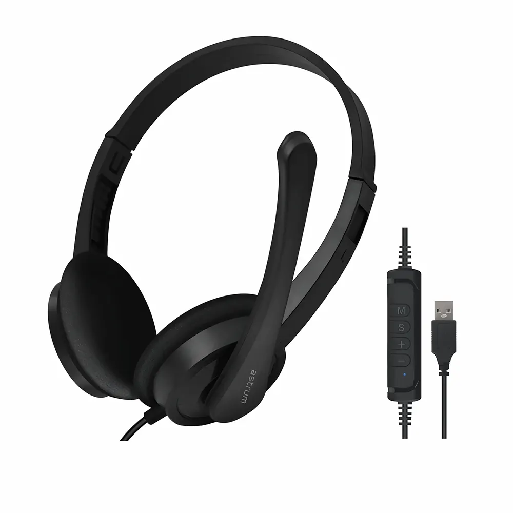 On-Ear Wired USB Headset with Rotating Mic for Chat & Gaming - HU640 - 1Pack