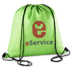 Altitude Whitefield Non-Woven Drawstring Bag in Lime — Print Fast Express