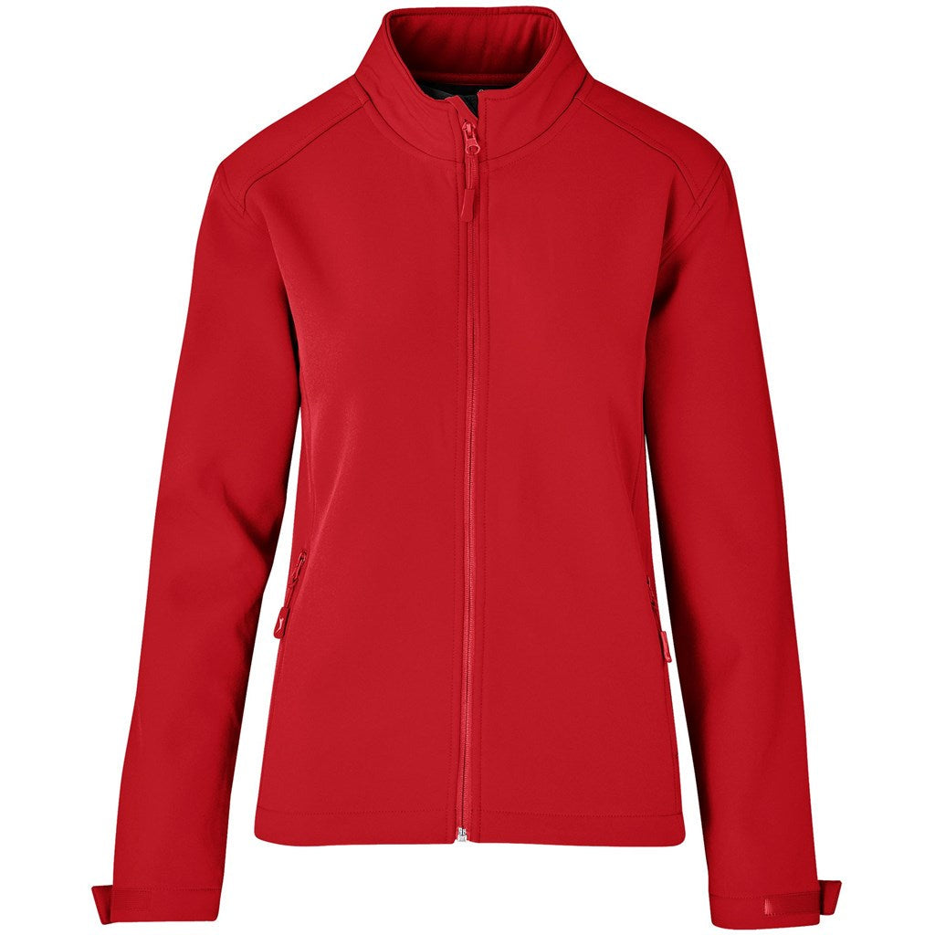 Ladies Nagano Softshell Jacket in Red — Print Fast Express