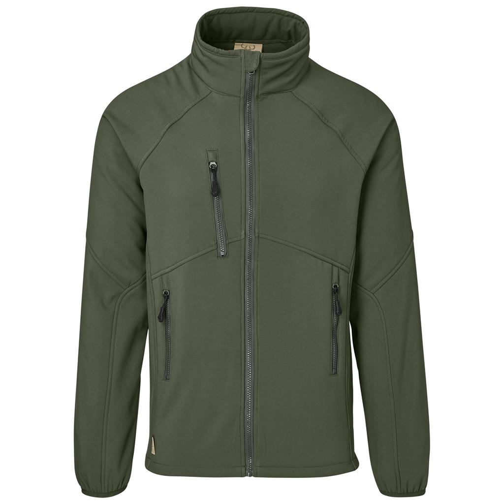 Mens Midlands Softshell Jacket in Olive — Print Fast Express