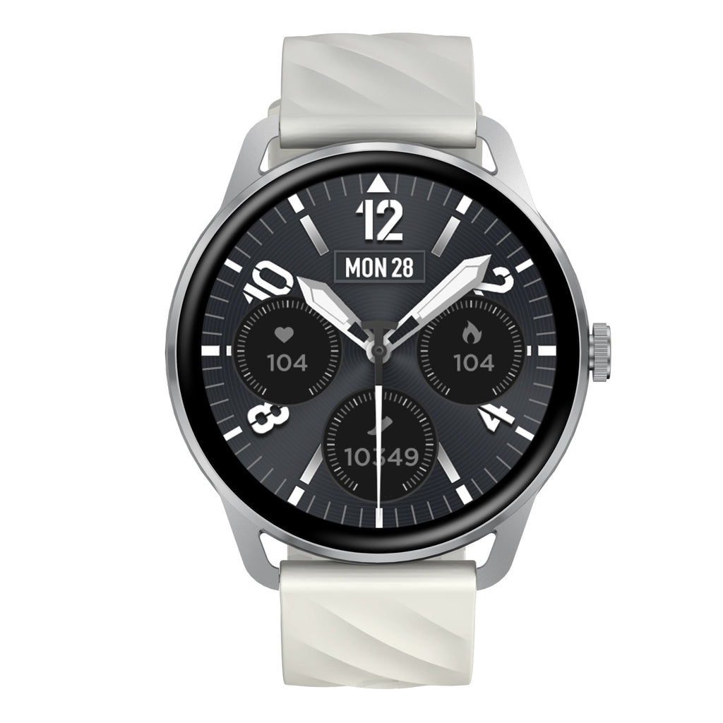 MT410 Smart Watch 1.39" HD IPX68 with BT Calls Sports HR BP BO - Silver