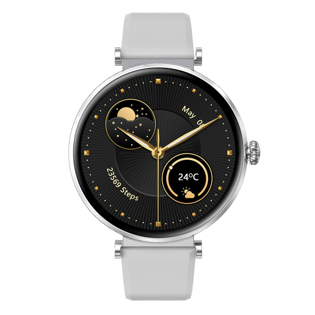 MT510 Smart Watch 1.32" AMOLED IPX68 with BT Calls Sports HR BP BO - Silver