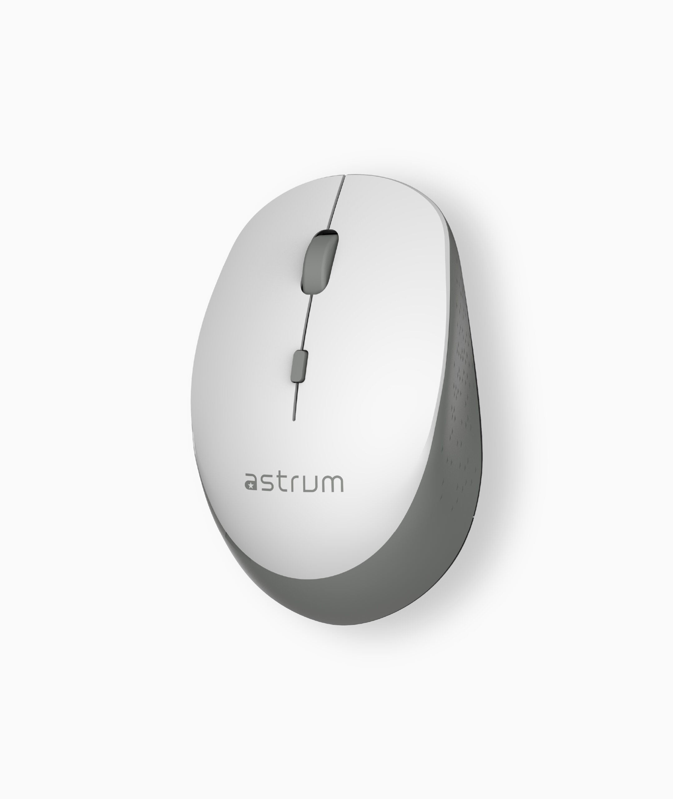 Wireless Optical Mouse -2.4GHz,1600DPI,4 Buttons, Silent Click - MW210 - White, Grey