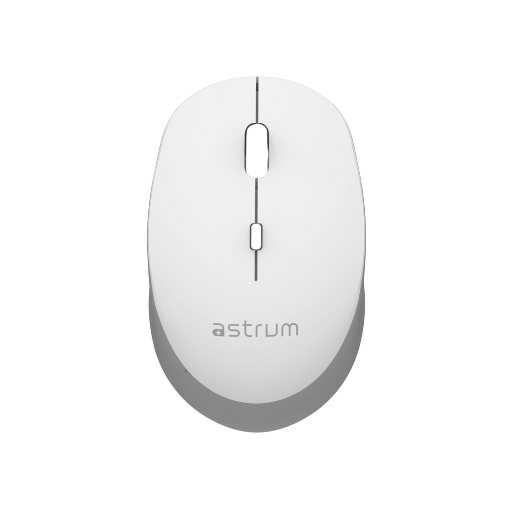 Wireless Optical Mouse -2.4GHz,1600DPI,4 Buttons, Silent Click - MW210 - White, Grey
