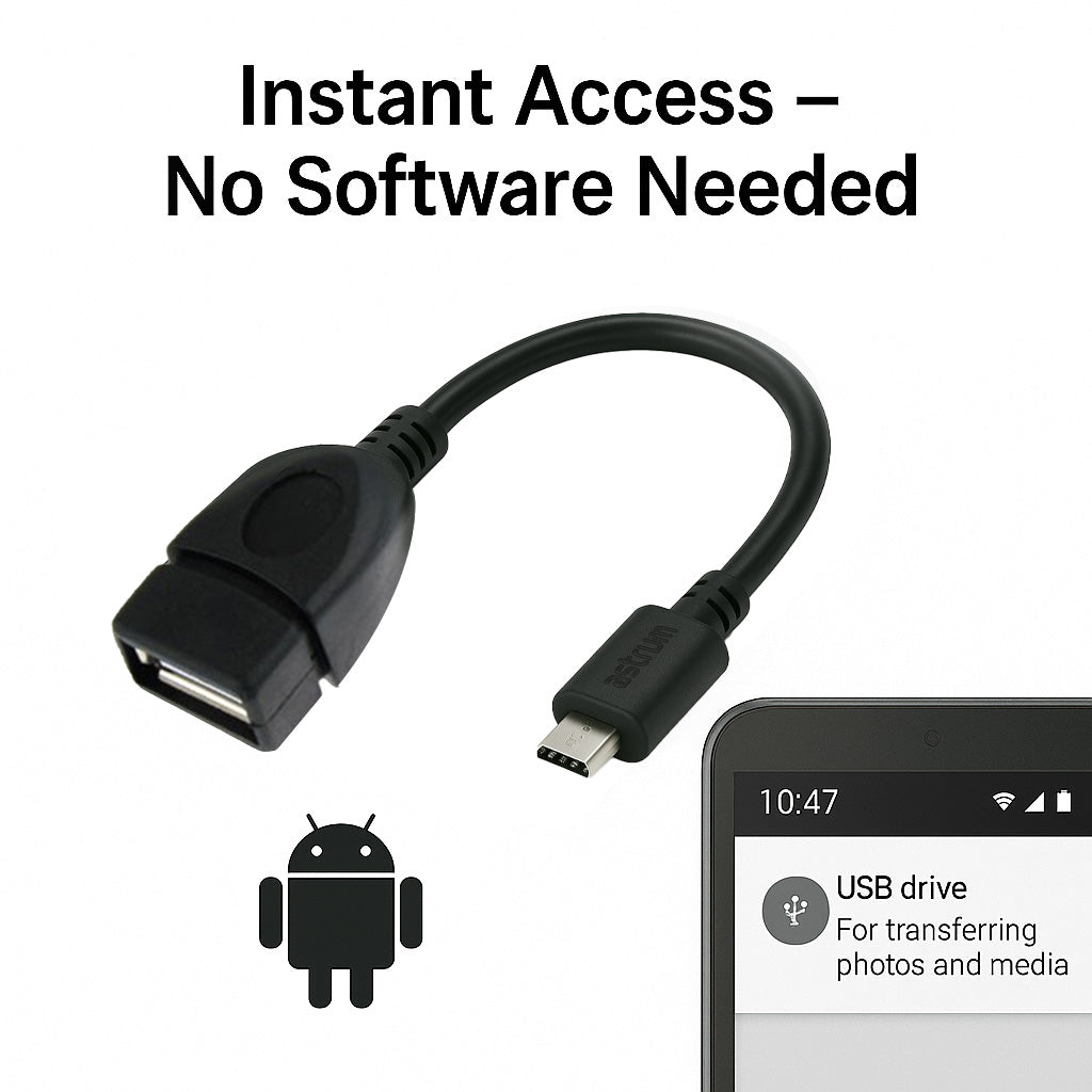 OD020 Micro USB Male to USB Female OTG Cable