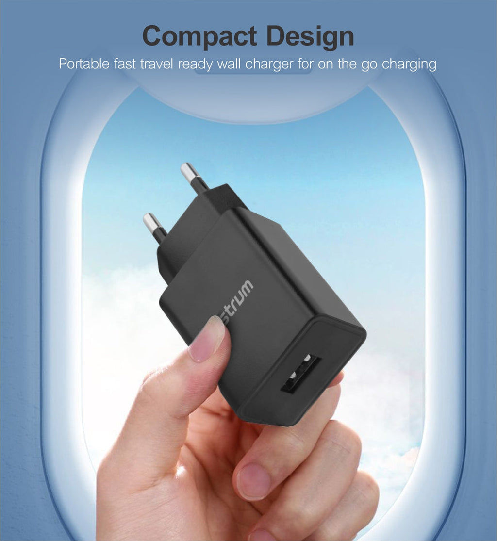 Pro U20 10W USB-A Travel Wall Charger + USB-C Cable - White