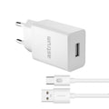 Pro U20 10W USB-A Travel Wall Charger + USB-C Cable - White