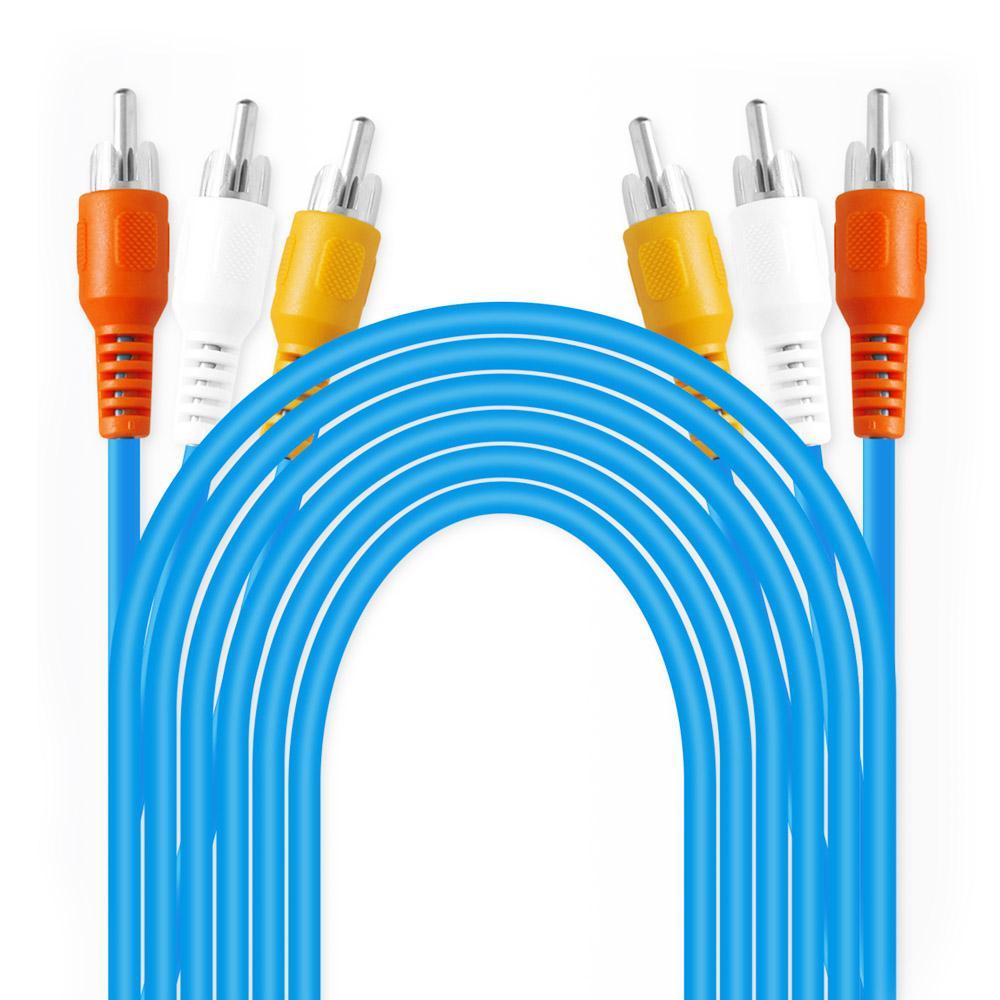 RC303 3RCA Male to Male AV Stereo 3.0m Cable