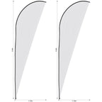 Legend 4m Sublimated Sharkfin Flying Banner Skin - Set Of 2 (Excludes Hardware) — Print Fast Express