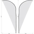 Legend 2m Sublimated Sharkfin Double-Sided Flying Banner Skin (Excludes Hardware) — Print Fast Express