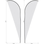 Legend 4m Sublimated Sharkfin Double-Sided Flying Banner Skin (Excludes Hardware) — Print Fast Express