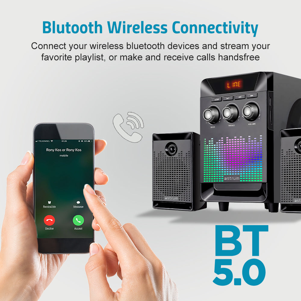 SM330 35W 2.1CH LED Multimedia Speaker Bluetooth SD Card USB FM