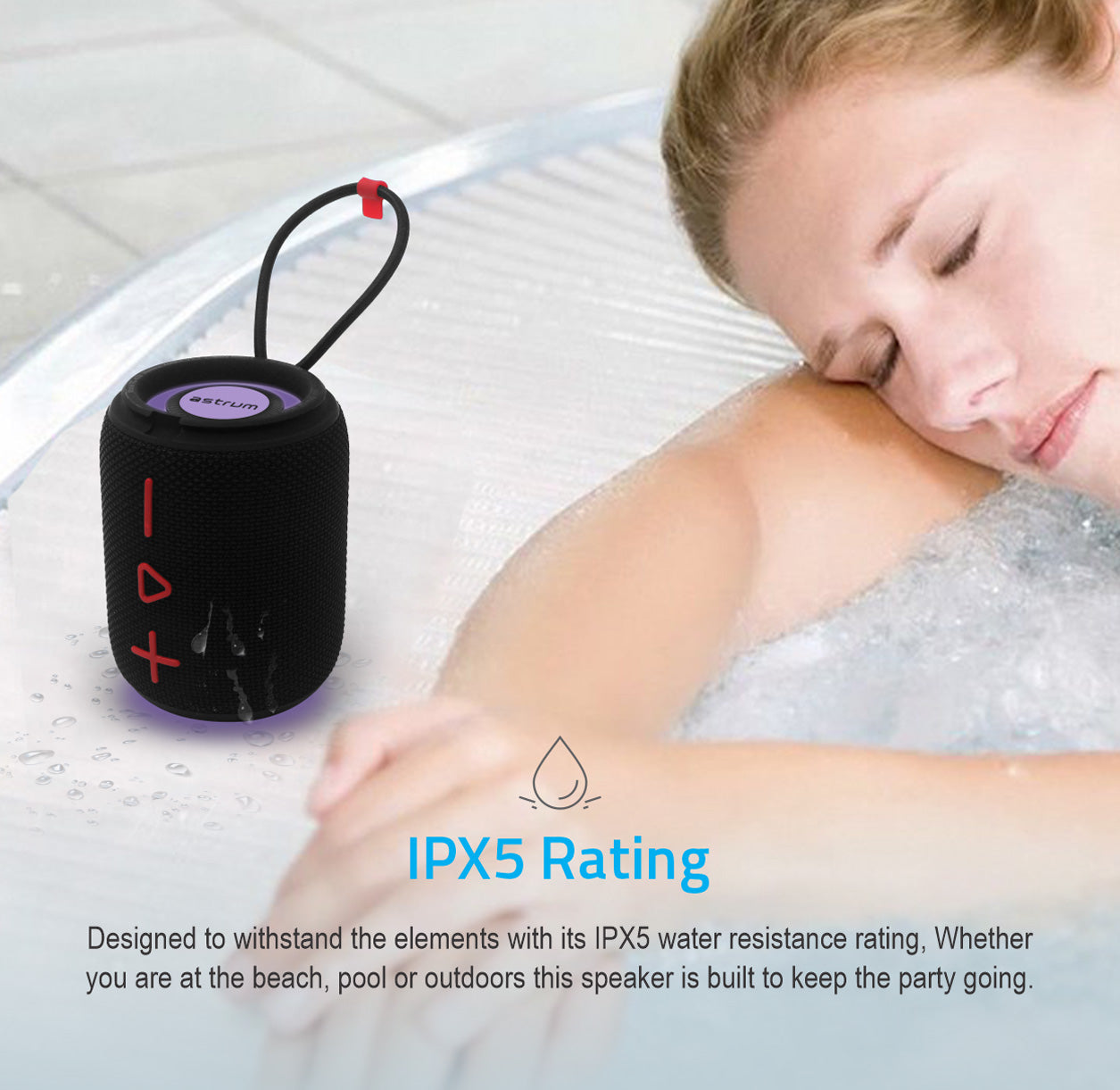 SP110 Portable Bluetooth Speaker 5.3, TF Card FM USB RGB Light TWS