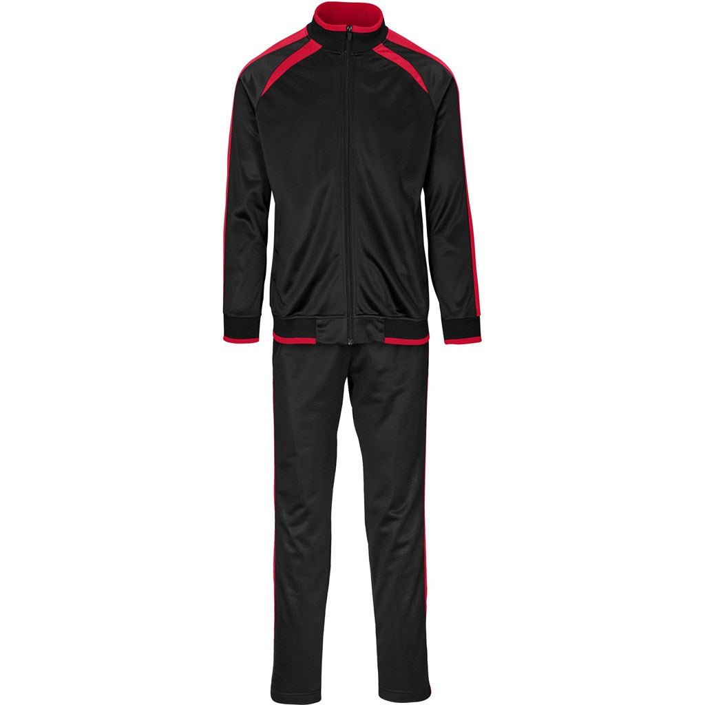 Unisex Sideline Tracksuit in Black Red — Print Fast Express