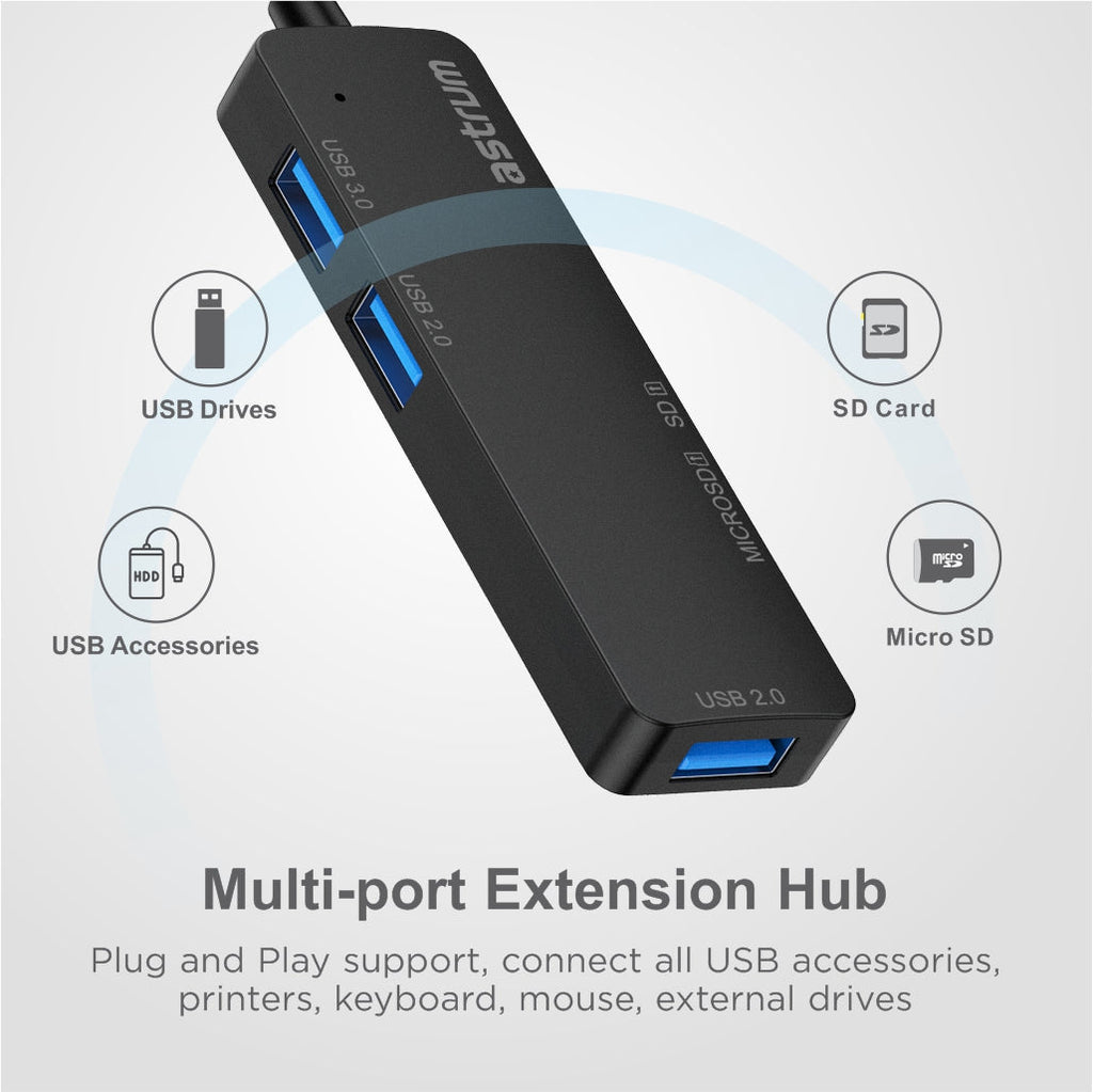 UH020 USB 3.0 and Card Reader Multi-Port  Hub