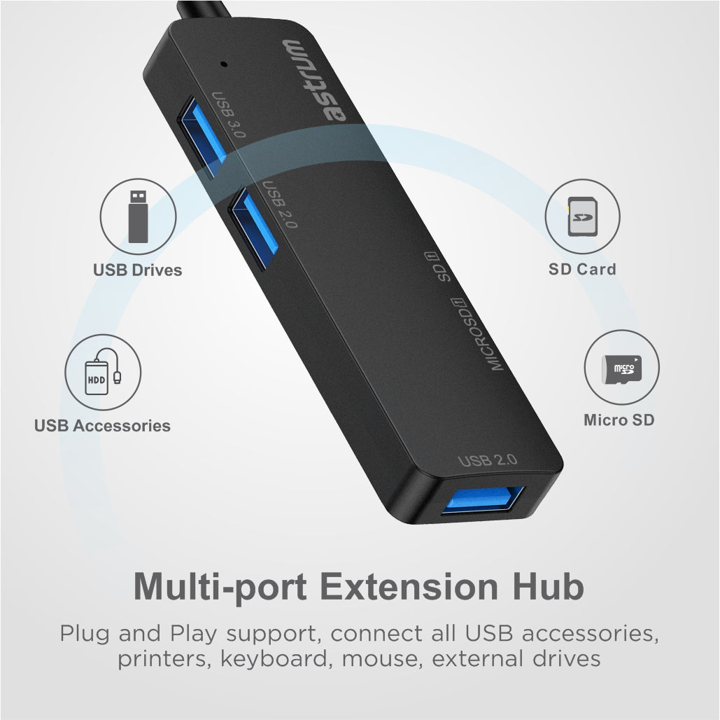 UH020 USB 3.0 and Card Reader Multi-Port  Hub